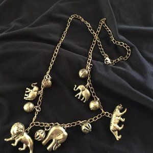 Brass animal necklace